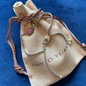 David Yurman pink stone pull through chain